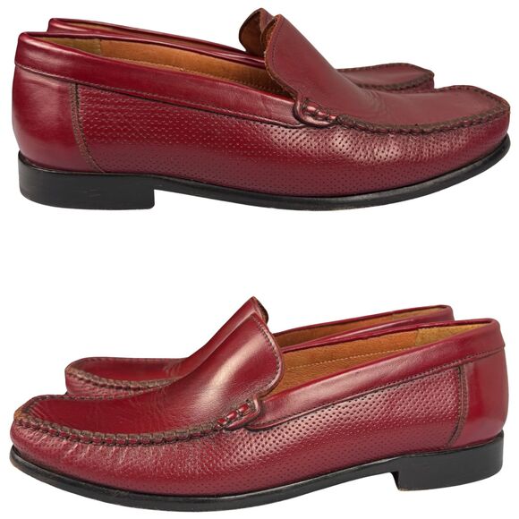 Vineyard Sandro Moscoloni Loafer‎ Mens Murray Red Leather Slip On Career Sz 8 main image 8